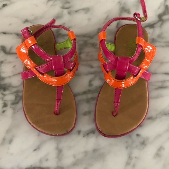 girls orange sandals